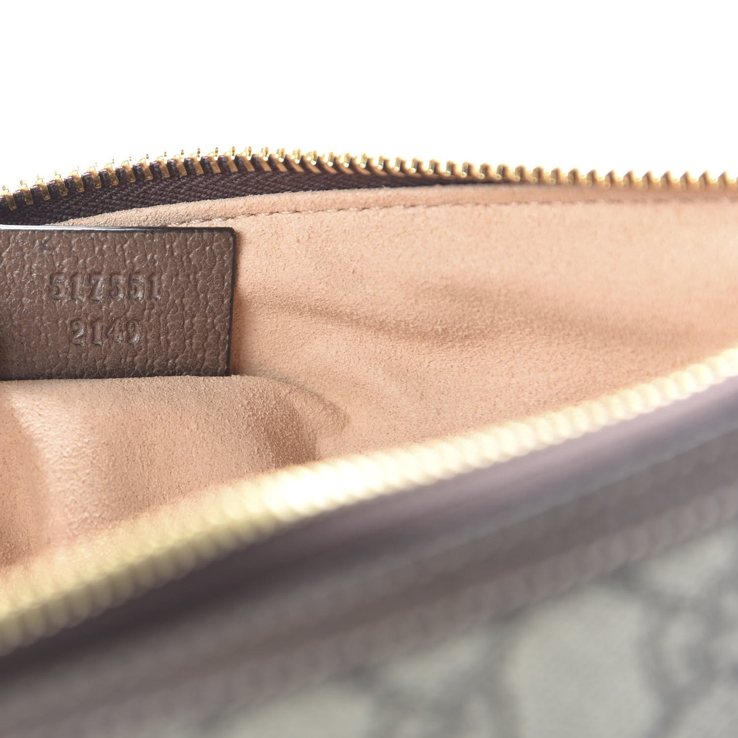 GG Supreme Monogram Large Ophidia Pouch Clutch Brown