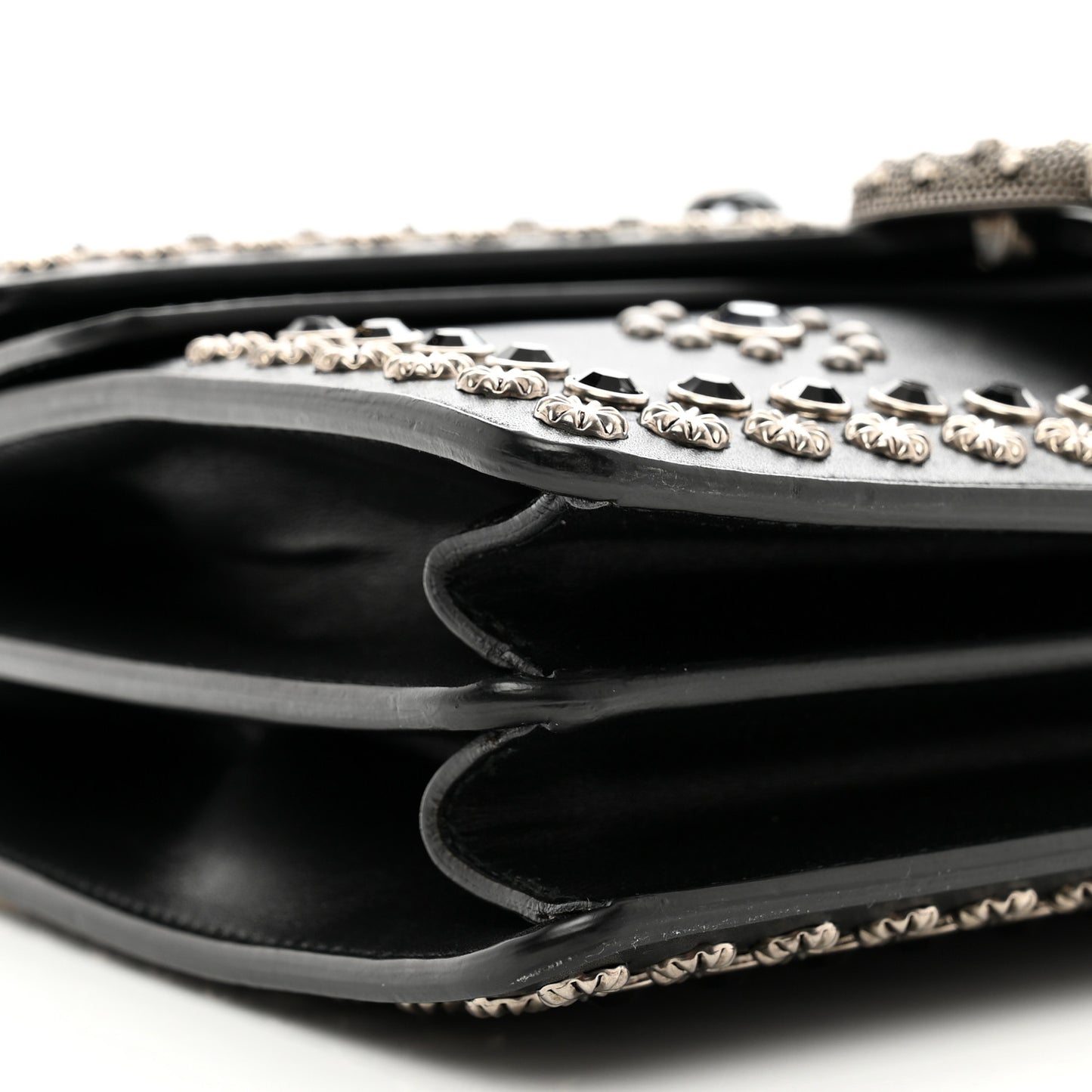 Calfskin Studded Small Dionysus Shoulder Bag Black