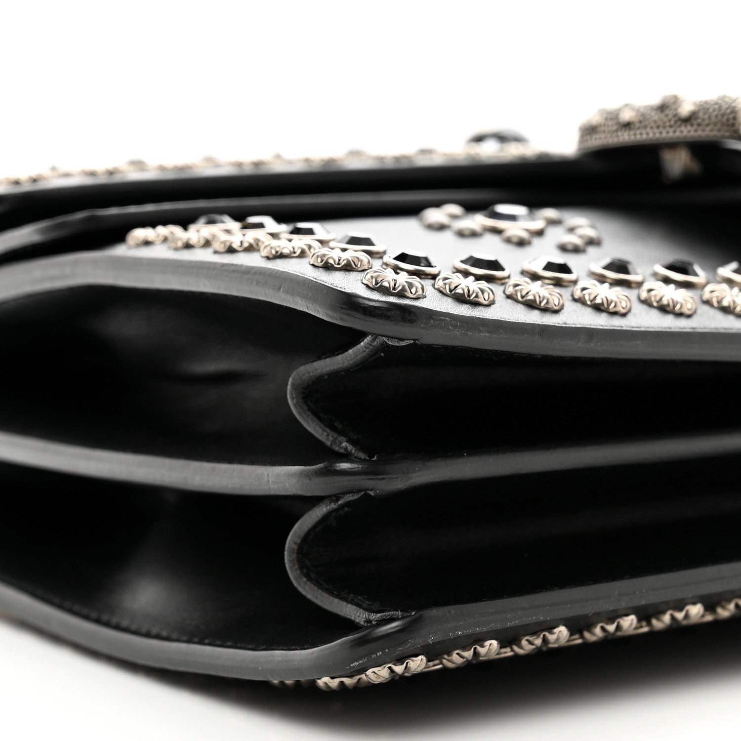 Gucci Calfskin Studded Small Dionysus Shoulder Bag Black 9 of 12
