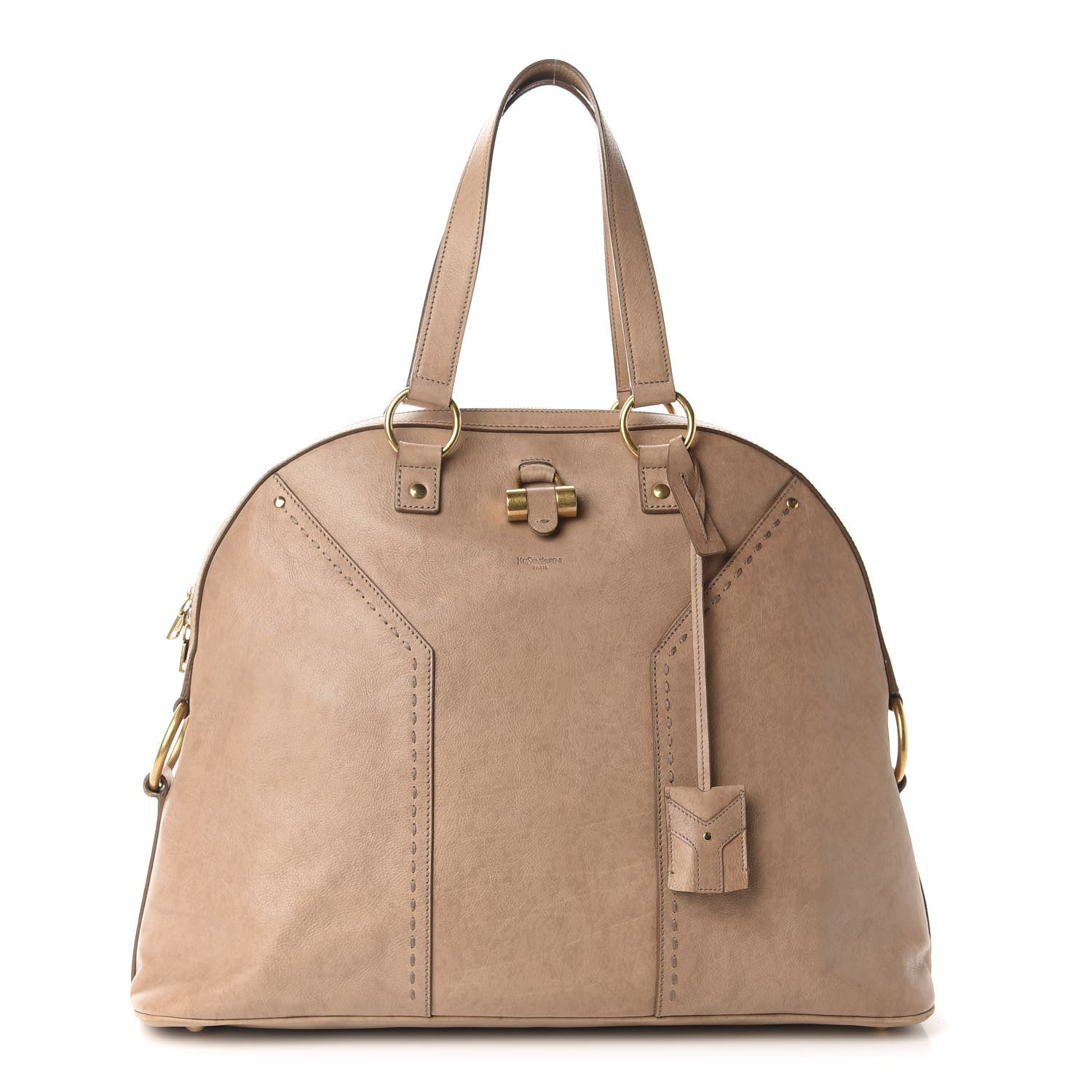 Saint Laurent Calfskin Oversized Muse Beige 1 of 10