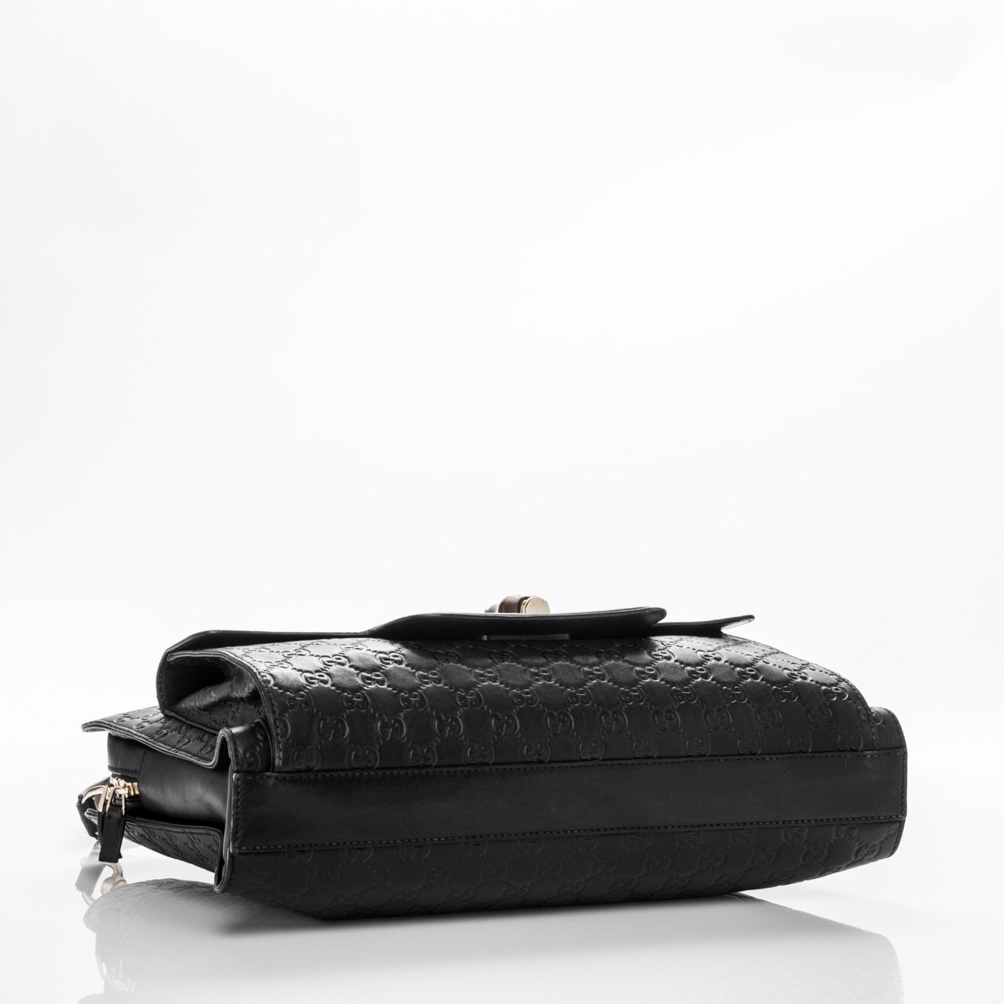 Guccissima Bamboo Messenger Bag Black