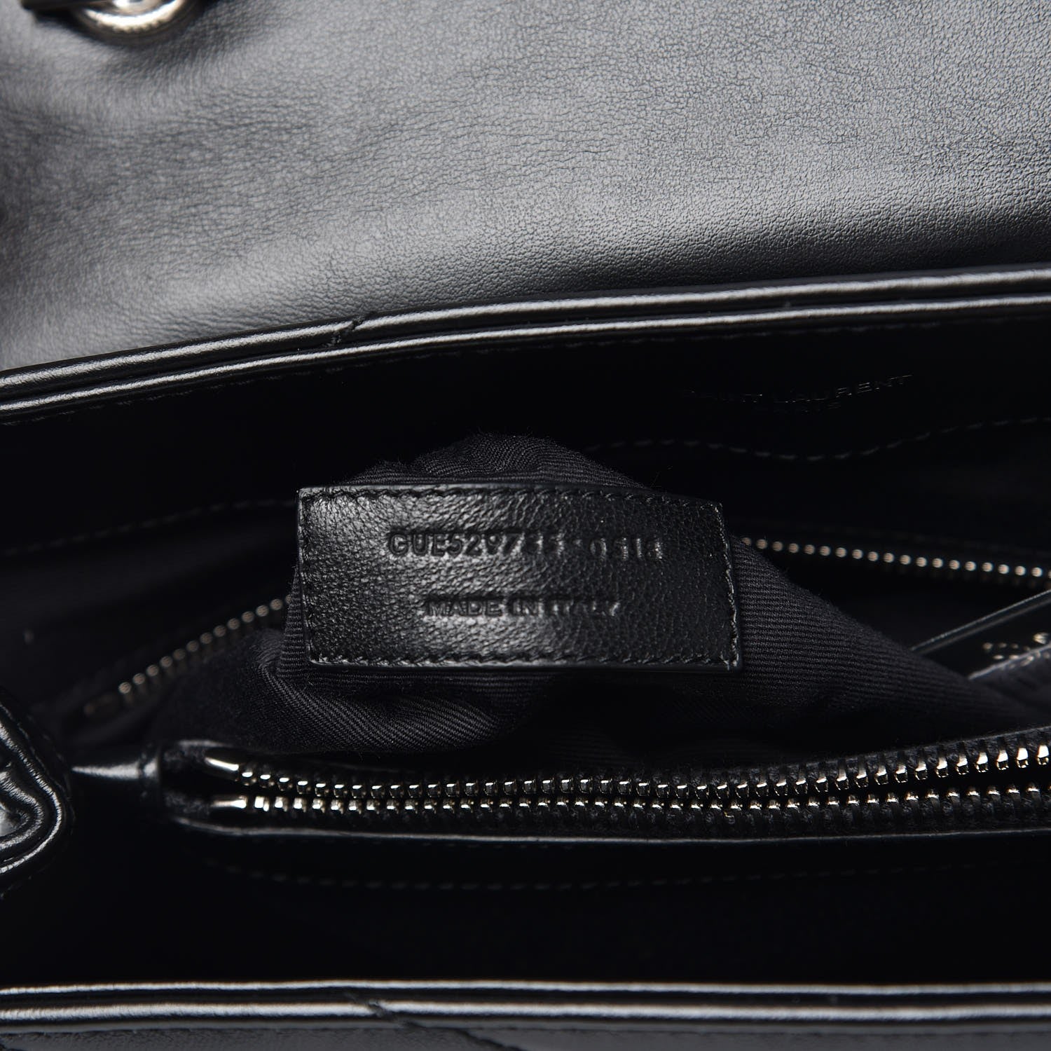 Saint Laurent Calfskin Y Quilted Monogram Medium Loulou Satchel Black 6 of 8