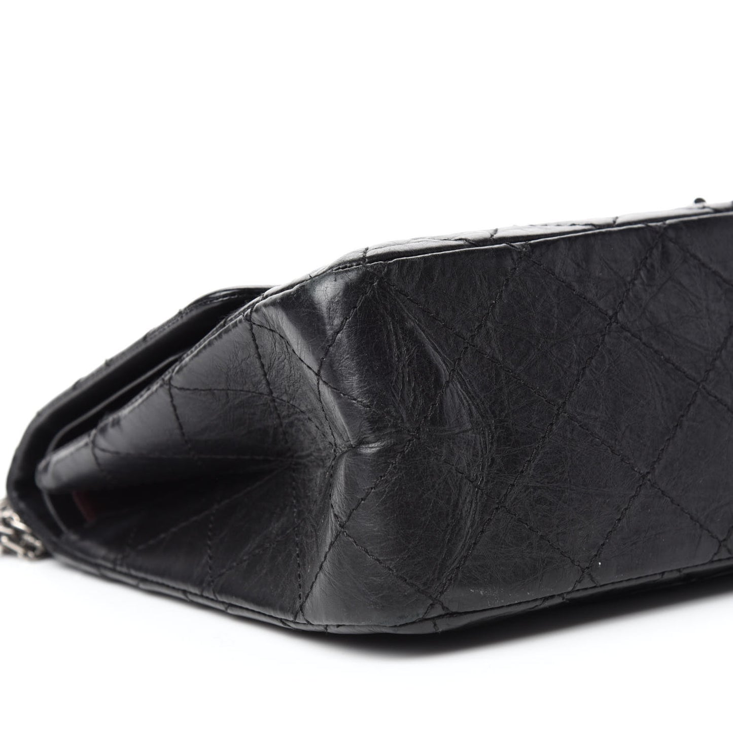 Aged Calfskin Quilted 2.55 Reissue 227 Flap Black