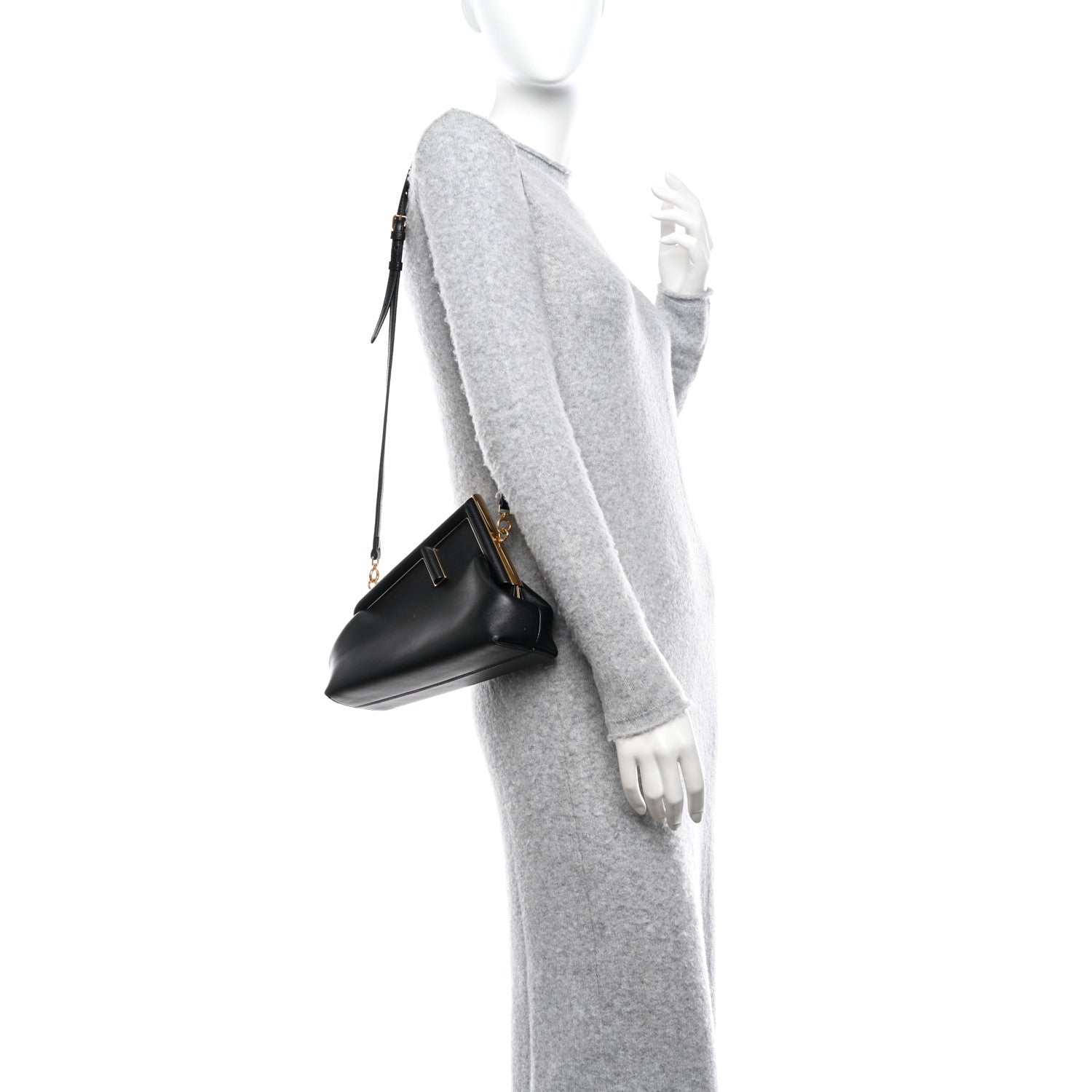 Fendi Shiny Nappa Small Fendi First Black 2 of 13