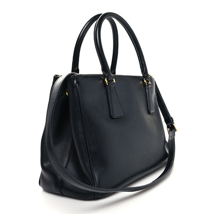Prada Saffiano Small Galleria Double Zip Tote Black 2 of 13