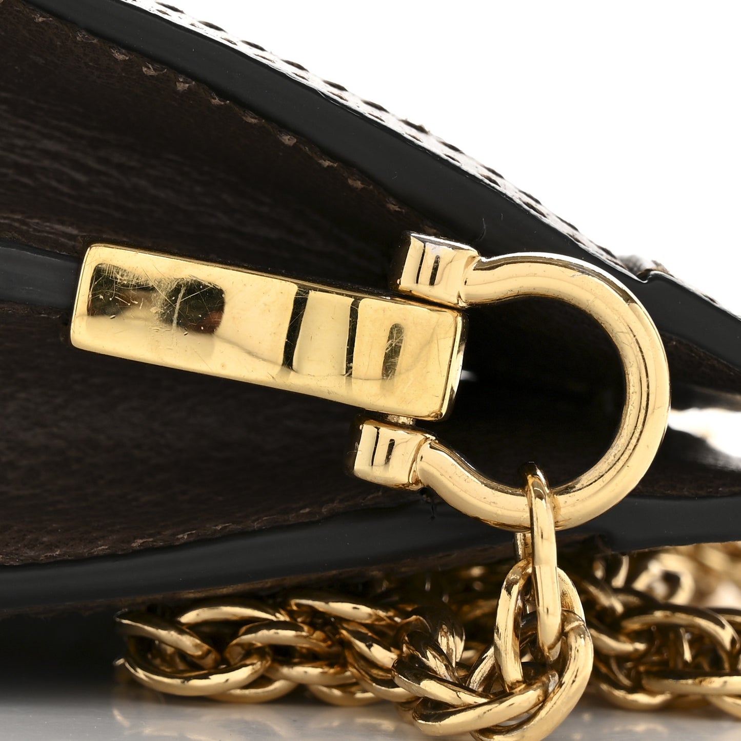 GG Supreme Monogram Web Small Ophidia Chain Shoulder Bag Brown