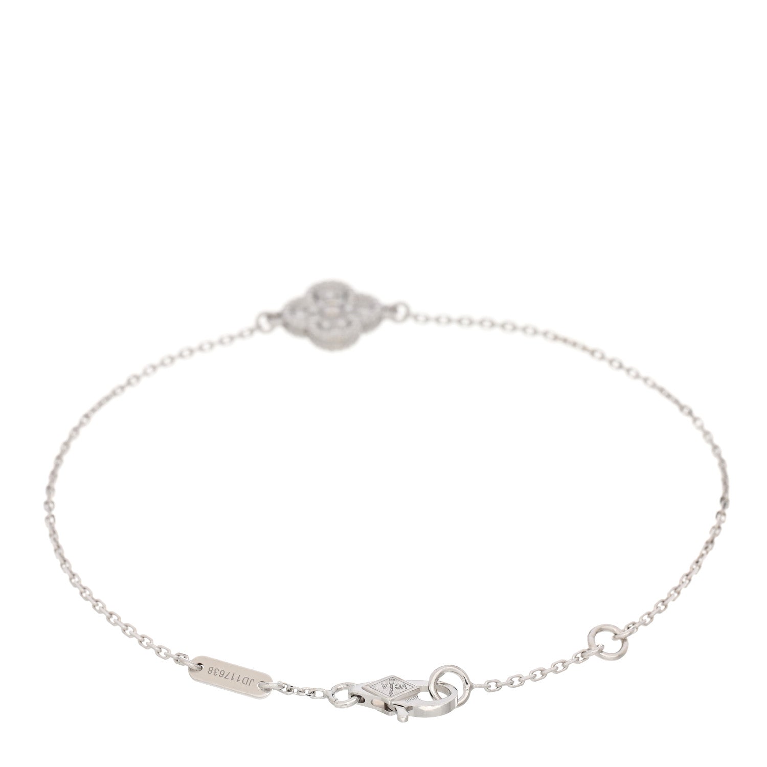 Van Cleef & Arpels 18K White Gold Diamond Sweet Alhambra Bracelet 2 of 5