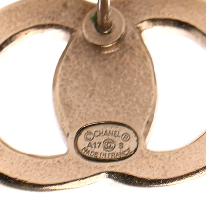 Chanel Crystal CC Earrings Gold 4 of 4