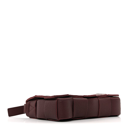Bottega Veneta Grained Calfskin Maxi Intrecciato Cassette Crossbody Bag Bordeaux 4 of 10