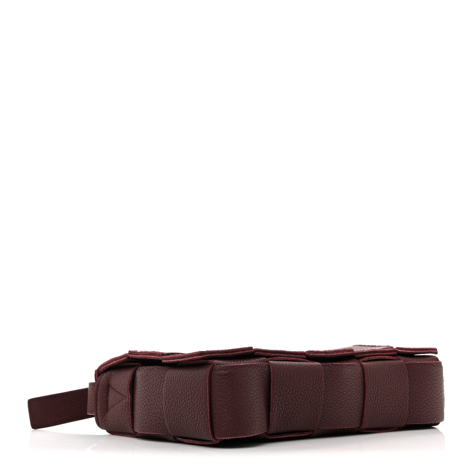 Bottega Veneta Grained Calfskin Maxi Intrecciato Cassette Crossbody Bag Bordeaux 4 of 10