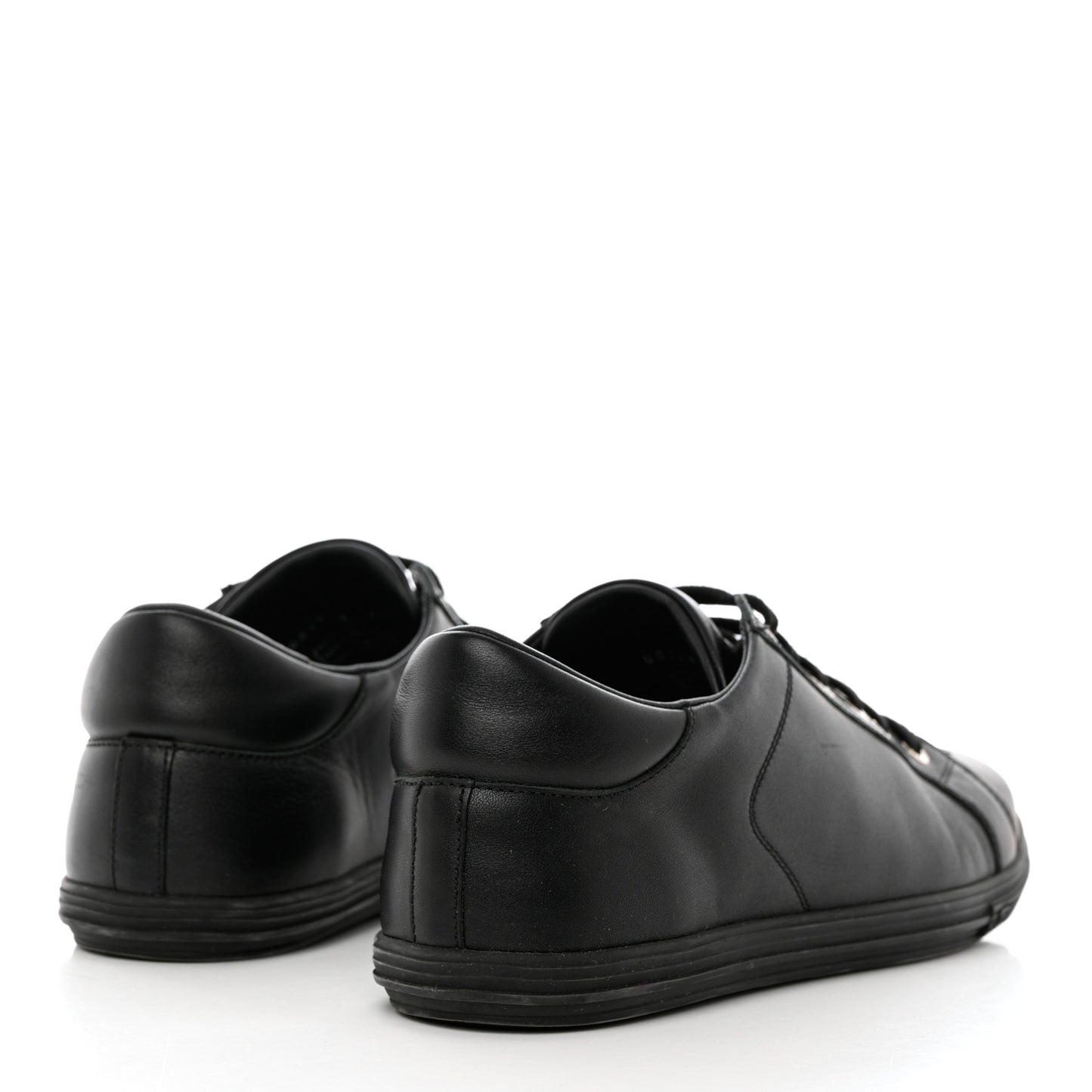 Calfskin Mens CC Cap Toe Sneakers 40 Black