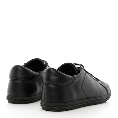 Chanel Calfskin Mens CC Cap Toe Sneakers 40 Black 4 of 12