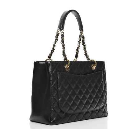 Chanel Caviar Quilted Grand Shopping Tote GST Black 3 of 7