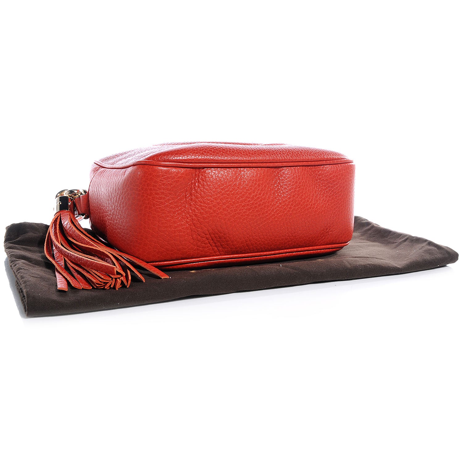Gucci Pebbled Calfskin Small Soho Disco Bag Sun Orange 4 of 8