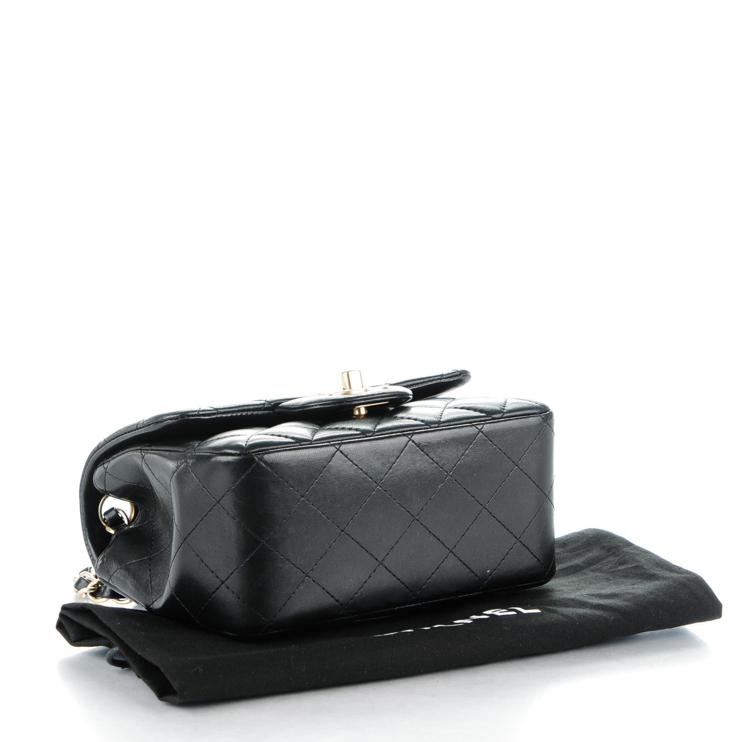 Chanel Lambskin Quilted Mini Square Flap Black 4 of 8