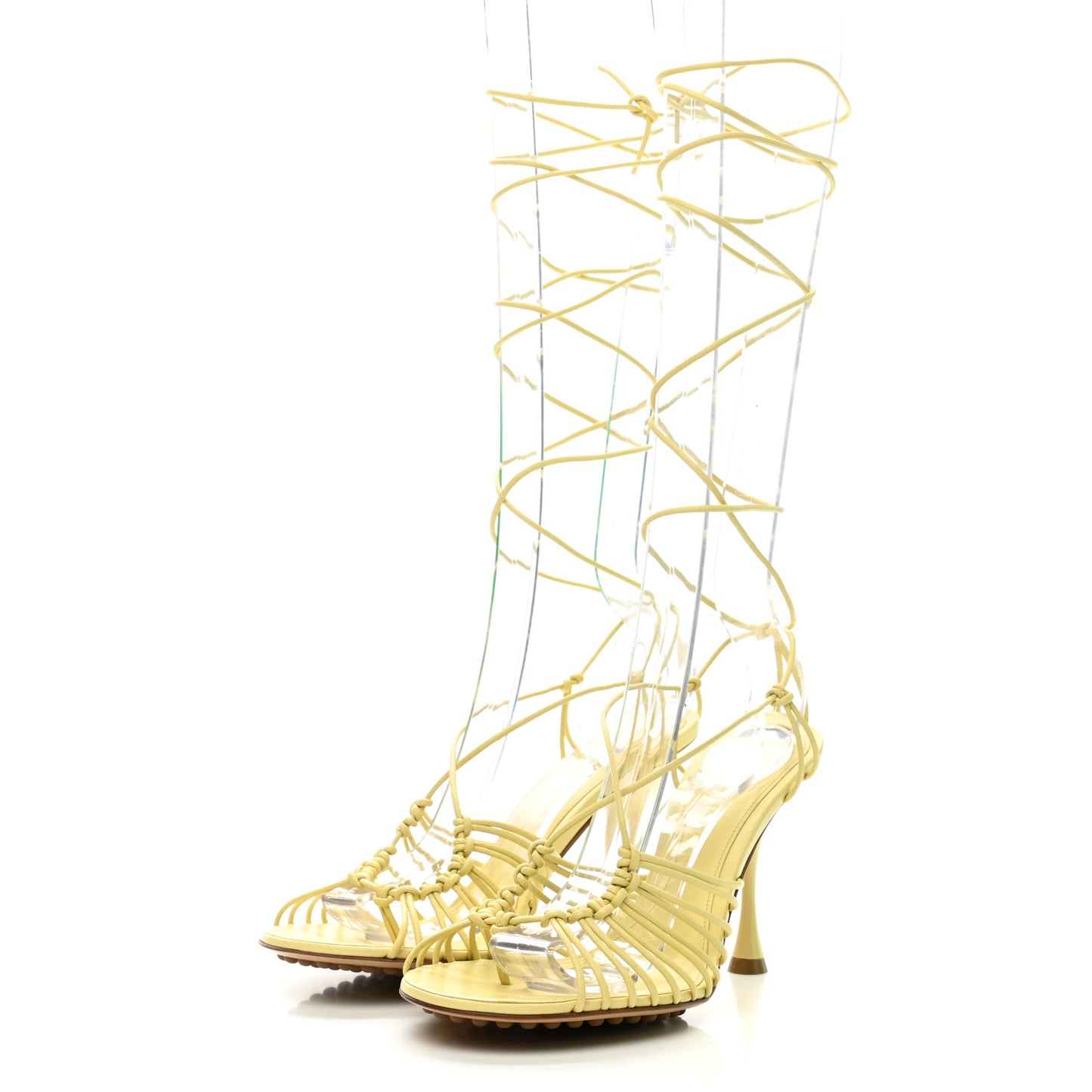 Nappa Dot Ankle Tie Sandals 37 Moon Beam