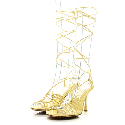 Bottega Veneta Nappa Dot Ankle Tie Sandals 37 Moon Beam 3 of 9