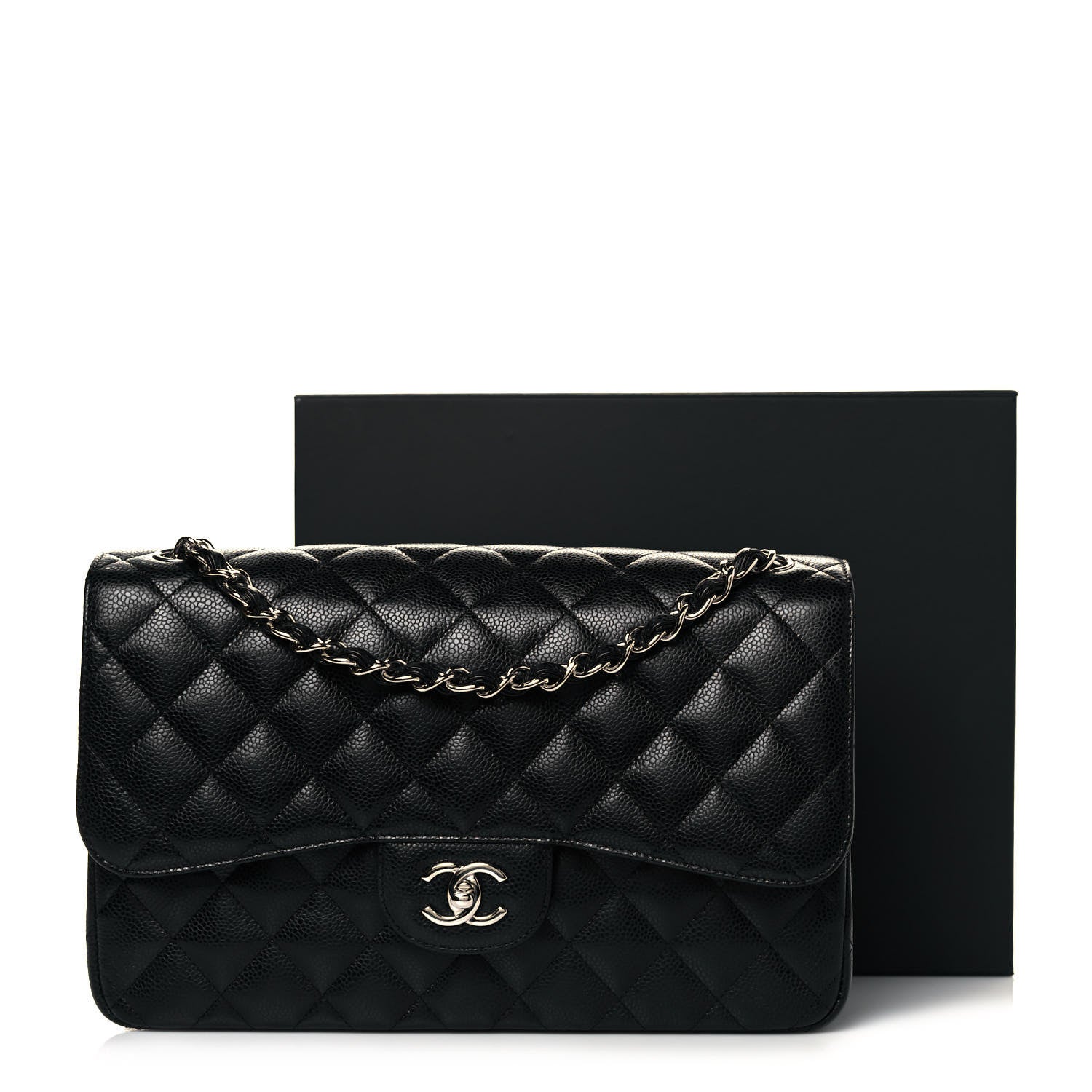 Chanel Caviar Quilted Jumbo Double Flap Black 11 of 11