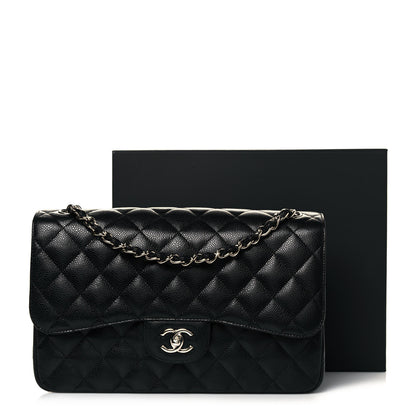 Chanel Caviar Quilted Jumbo Double Flap Black 11 of 11