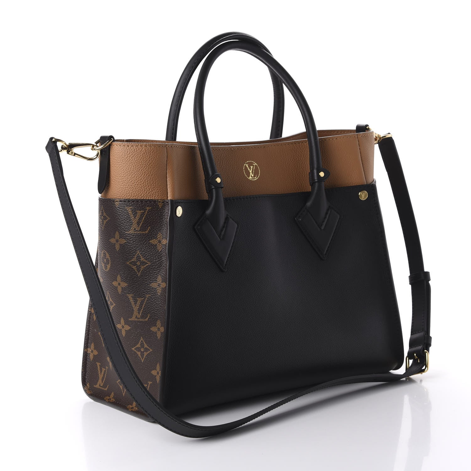 Louis Vuitton Calfskin Monogram On My Side Black 3 of 9