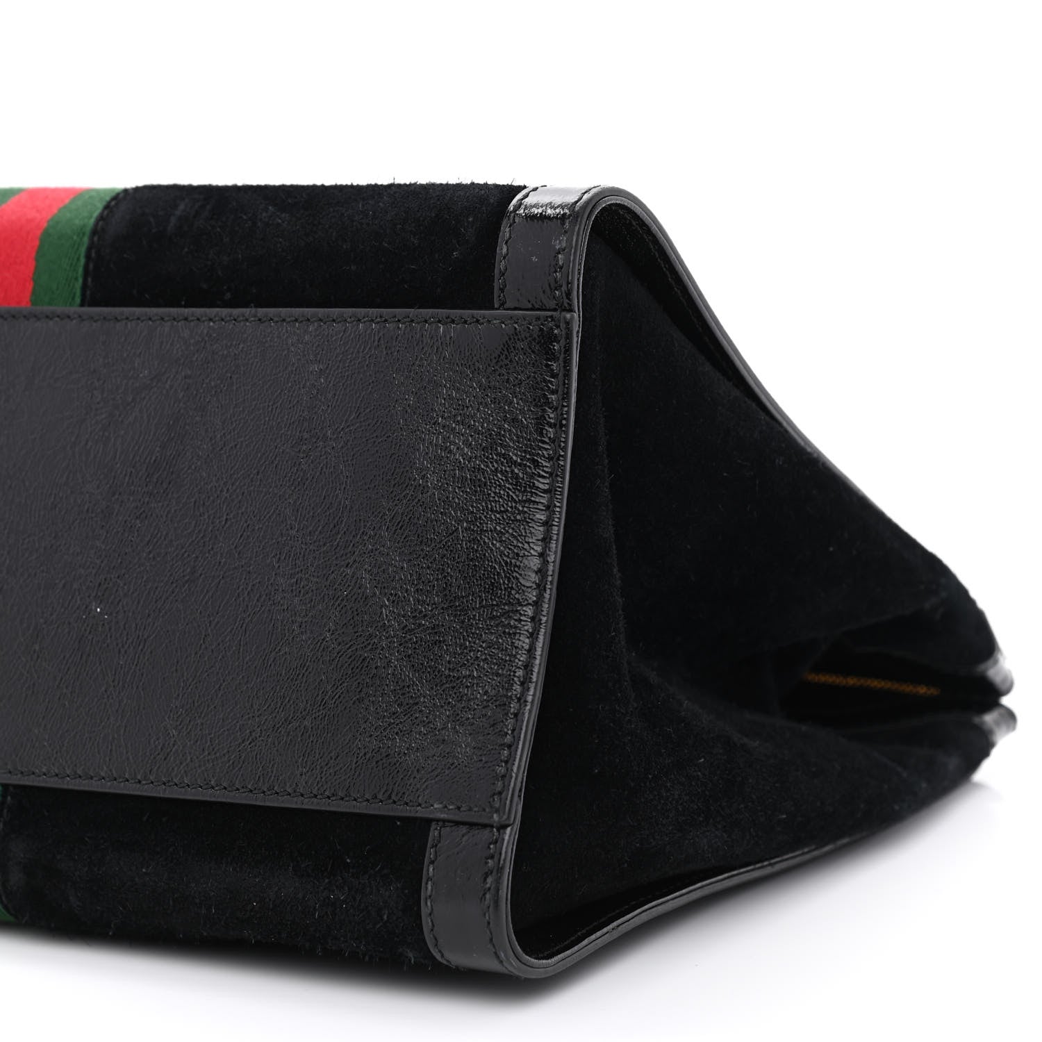 Gucci Suede Patent GG Web Medium Ophidia Tote Bag Black 10 of 10