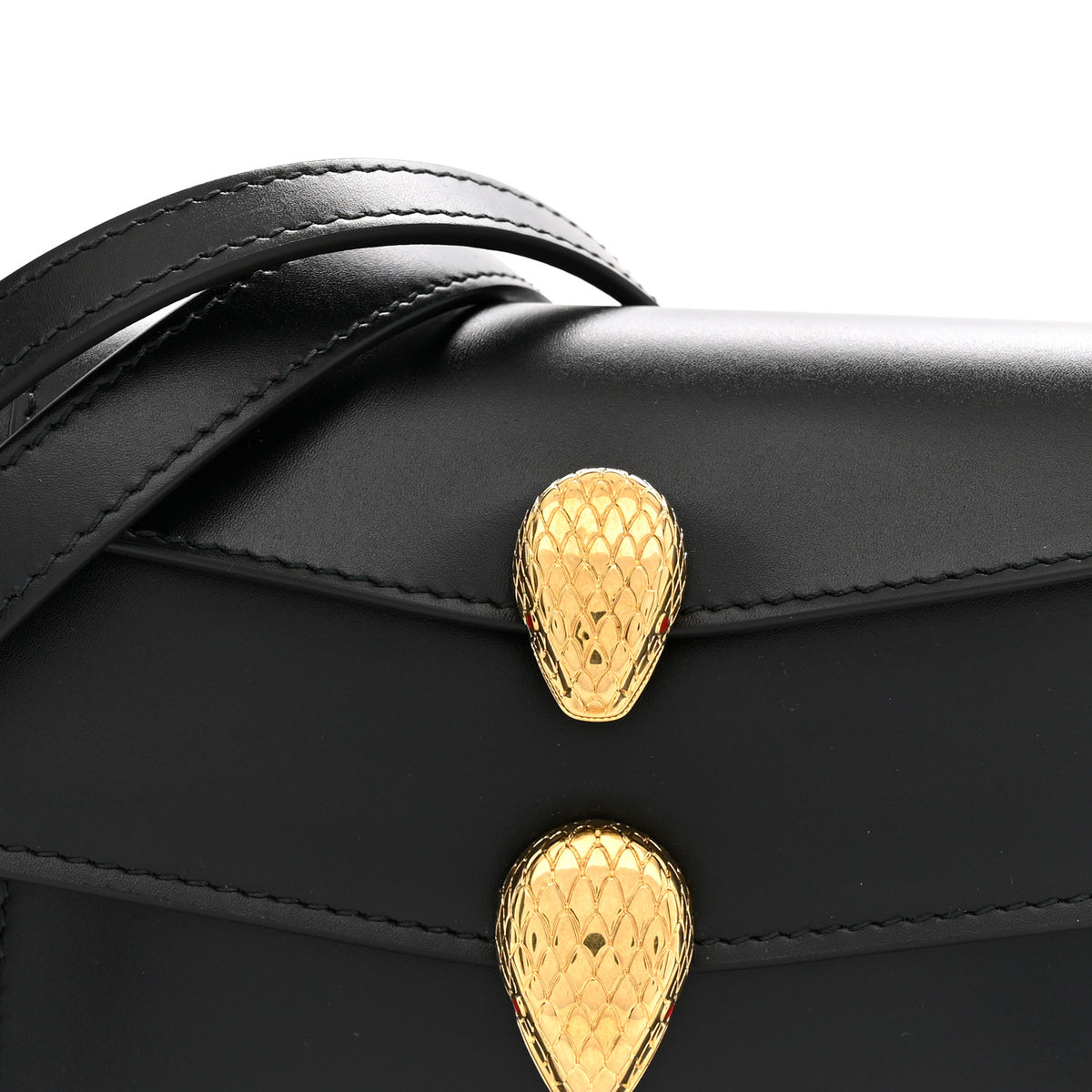 Bulgari X ALEXANDER WANG Lambskin Serpenti Forever Belt Bag Black 8 of 11