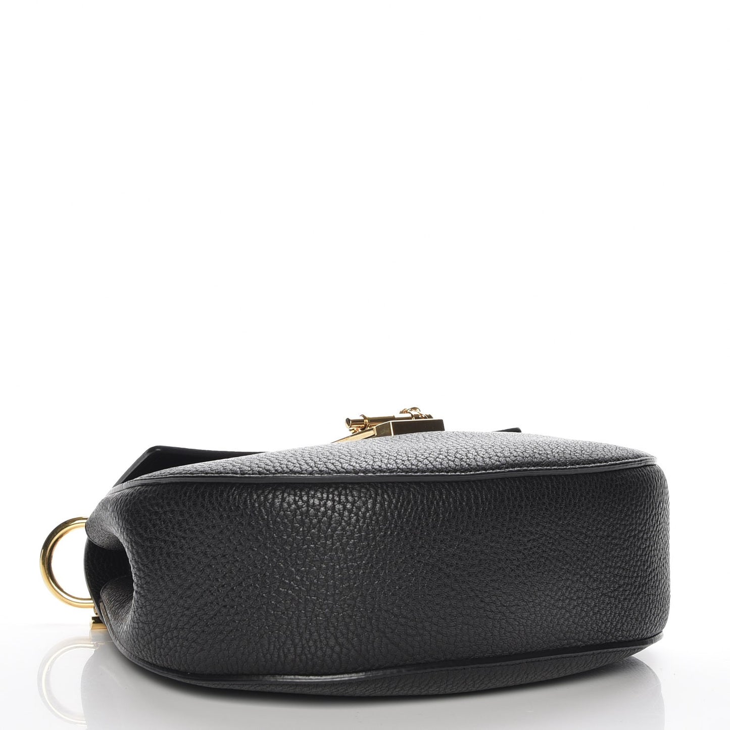 Grained Lambskin Drew Shoulder Bag Black