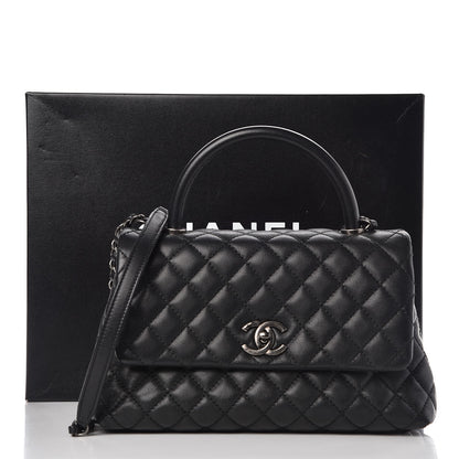 Chanel Caviar Quilted Small Coco Handle Flap Black 9 of 9