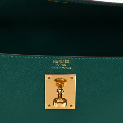 Hermes Epsom Kelly Sellier 32 Malachite 6 of 14