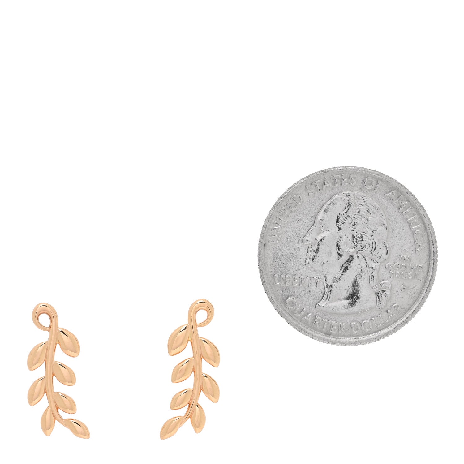 Tiffany 18K Rose Gold Paloma Picasso Olive Leaf Climber Earrings 2 of 4