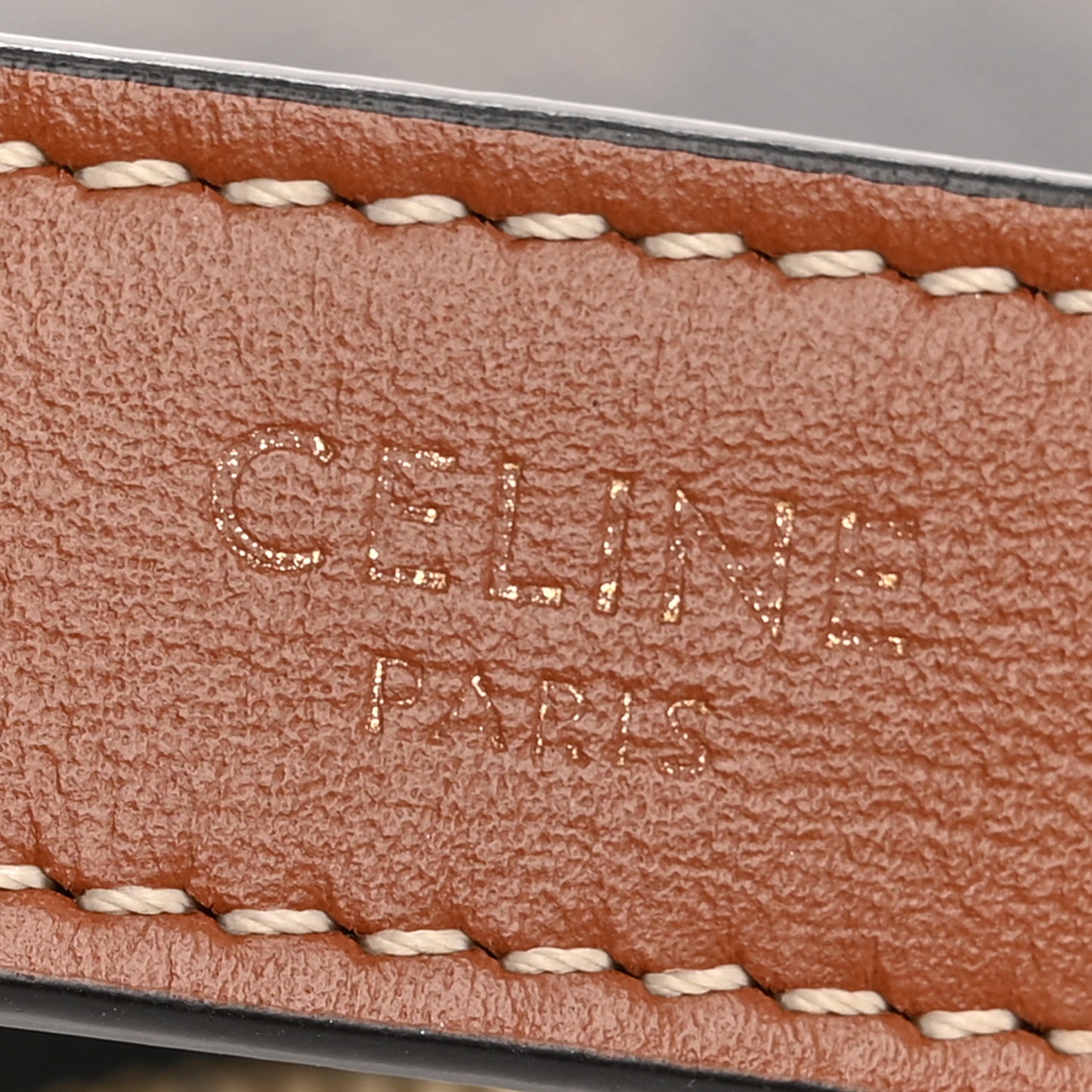 Triomphe Canvas Calfskin Ava Shoulder Bag Tan