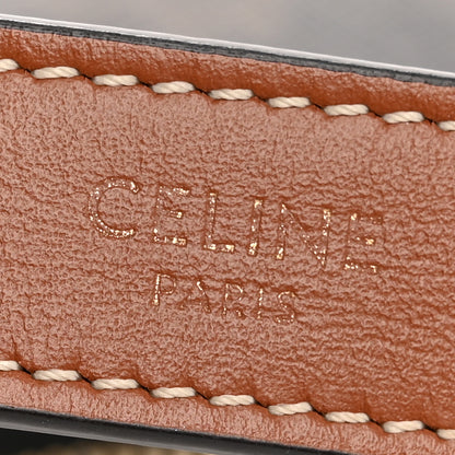 Celine Triomphe Canvas Calfskin Ava Shoulder Bag Tan 6 of 14