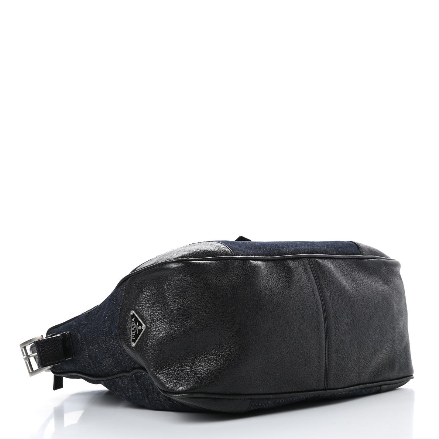 Denim Goatskin Messenger Bleu
