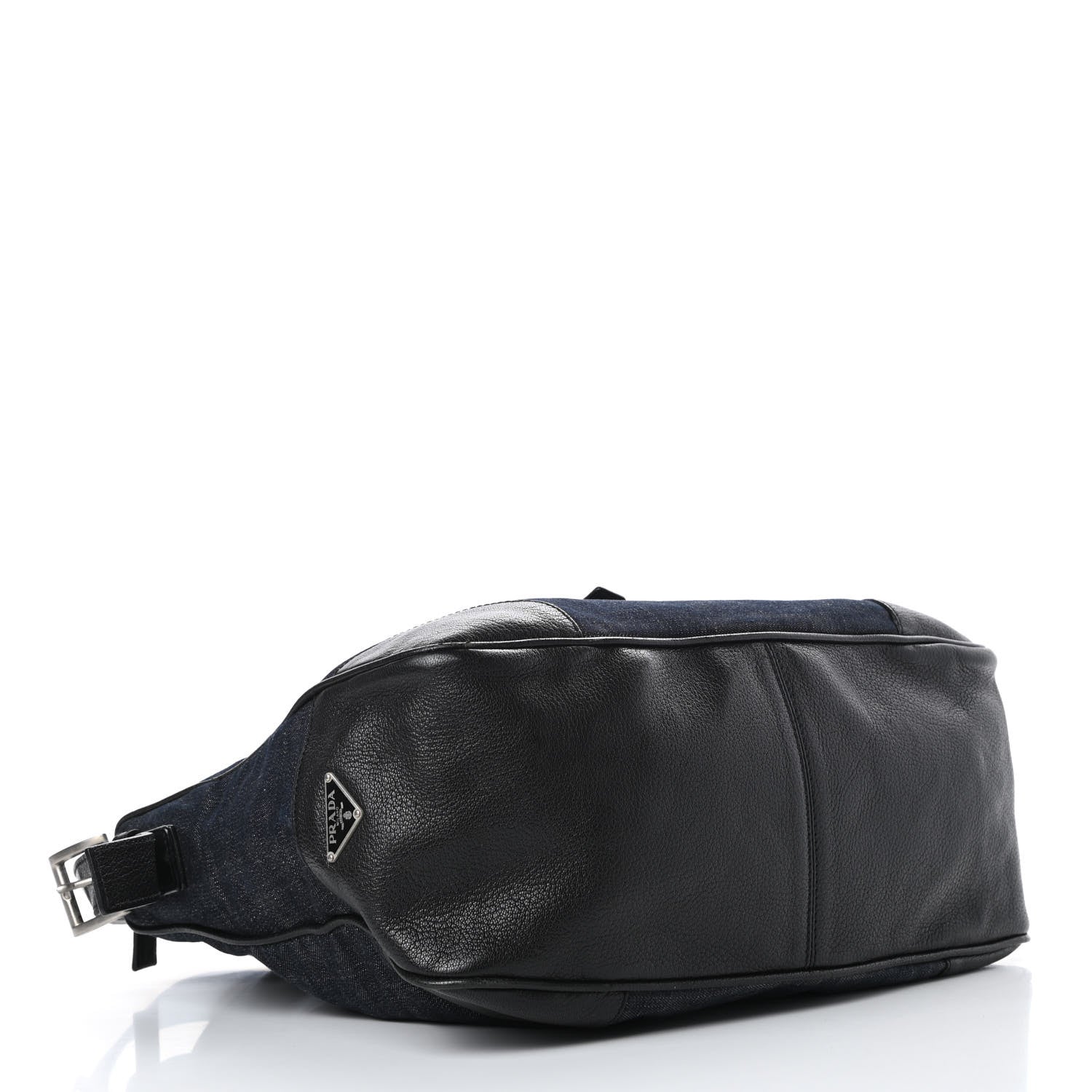 Prada Denim Goatskin Messenger Bleu 4 of 15