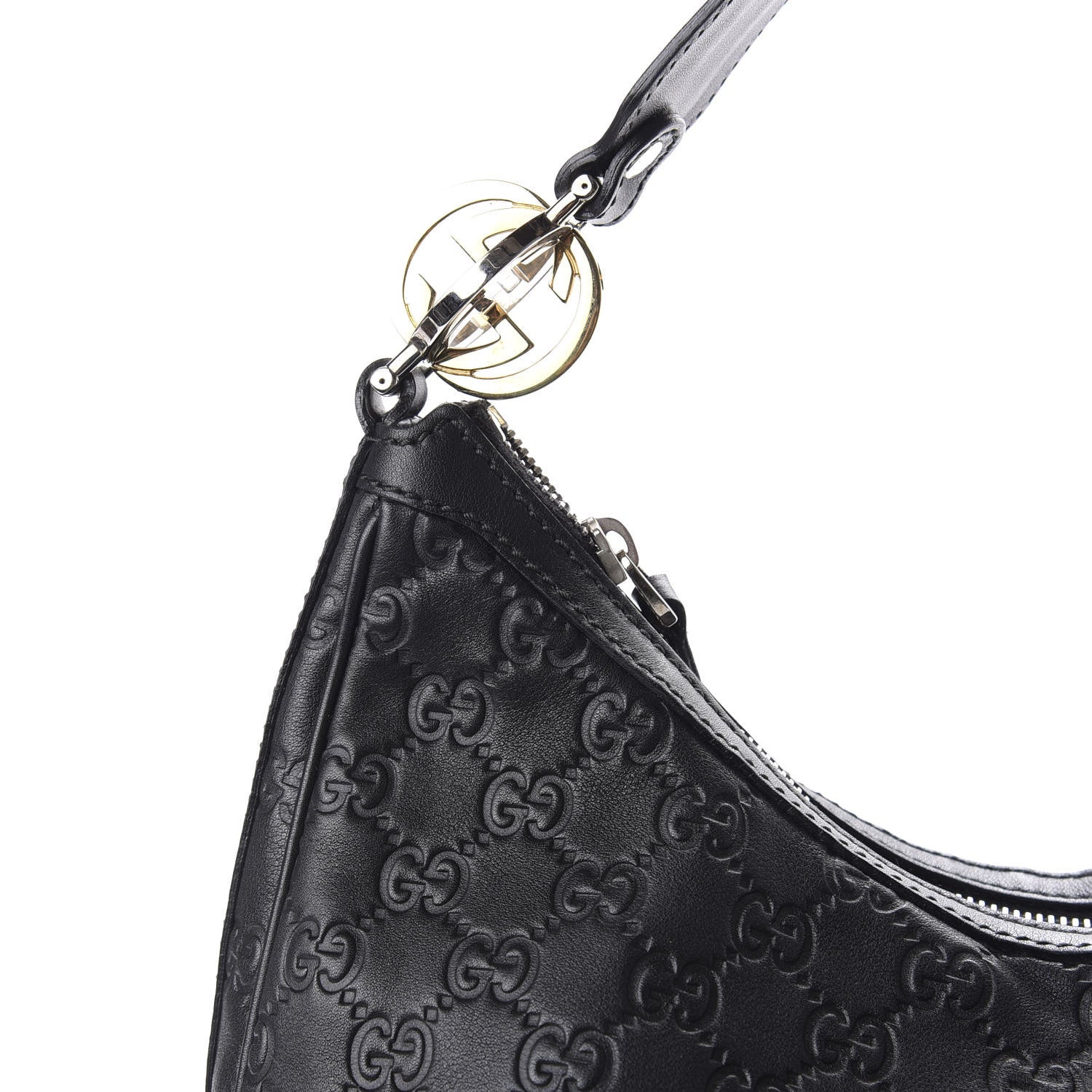 Gucci Guccissima Medium GG Twins Hobo Black 8 of 10