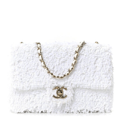 Chanel Sequin Mini Rectangular Flap White 1 of 10