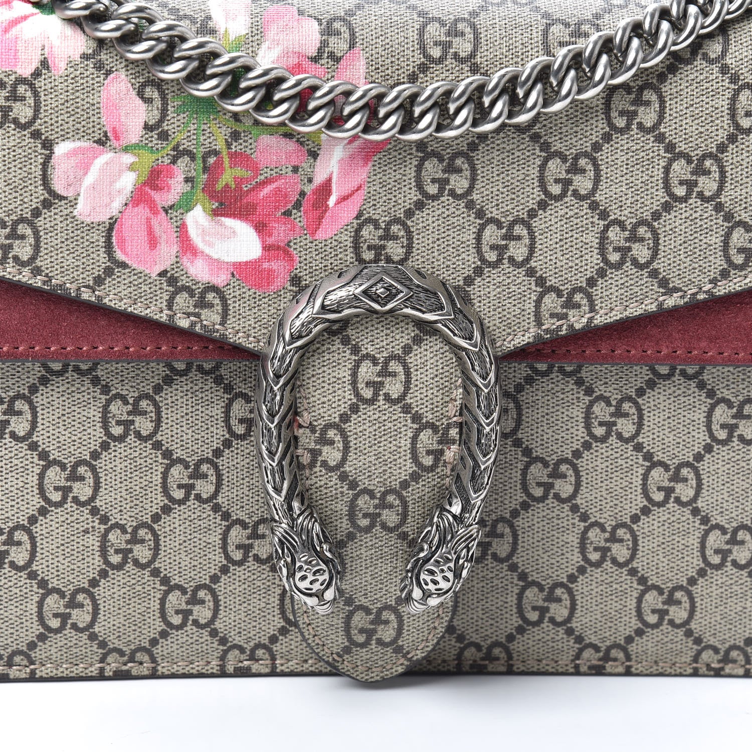 Gucci GG Supreme Monogram Blooms Small Dionysus Shoulder Bag Beige Multicolor Dry Rose 7 of 9