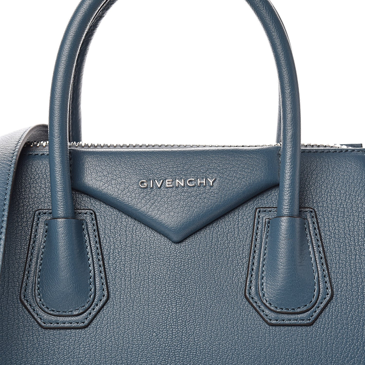 Givenchy Sugar Goatskin Small Antigona Oil Blue 11 of 11