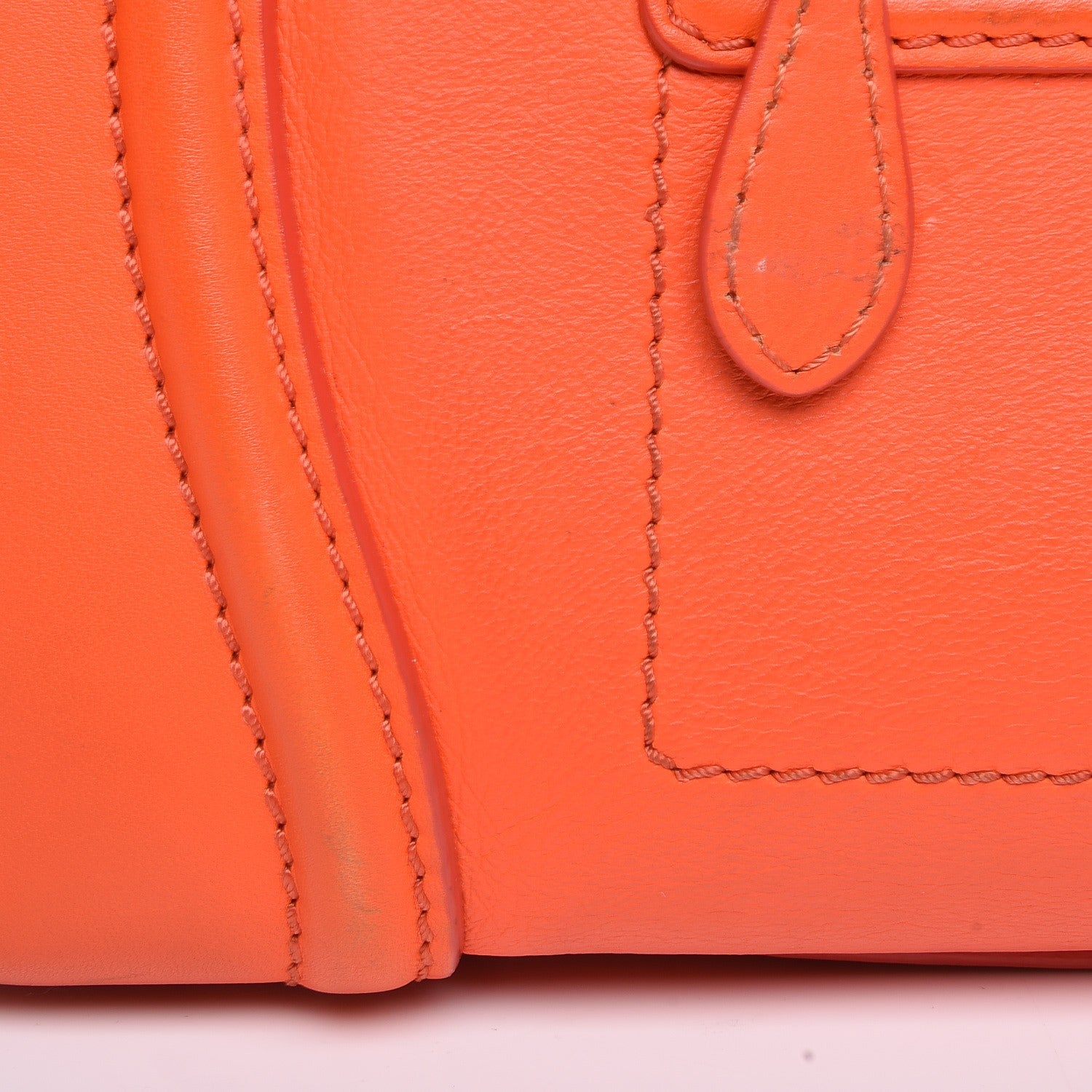 Celine Smooth Calfskin Mini Luggage Bright Orange 12 of 15