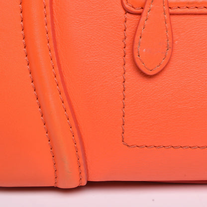 Celine Smooth Calfskin Mini Luggage Bright Orange 12 of 15