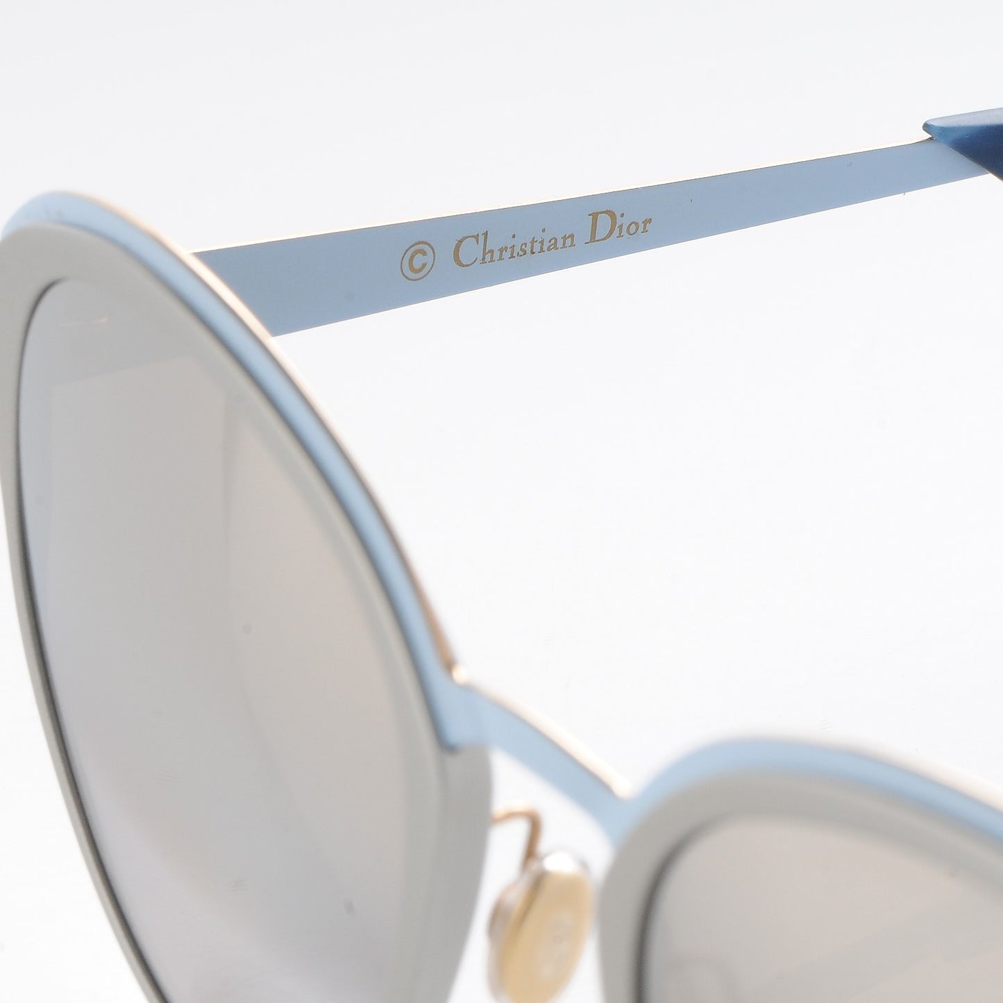 Sun Mirrored Round Sunglasses Blue