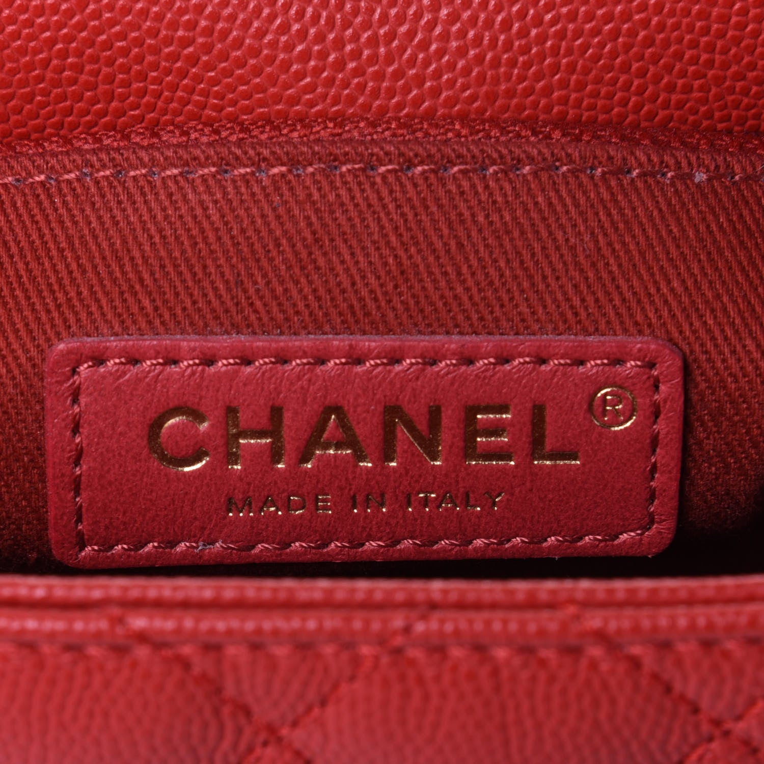 Chanel Caviar Quilted Mini Coco Handle Flap Red 7 of 11