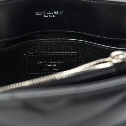 Saint Laurent Calfskin Y Quilted Monogram Small Loulou Chain Satchel Black 6 of 11