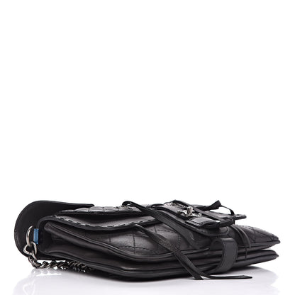 Chanel Calfskin Quilted Large Ride My Bag Messenger Black 4 of 13