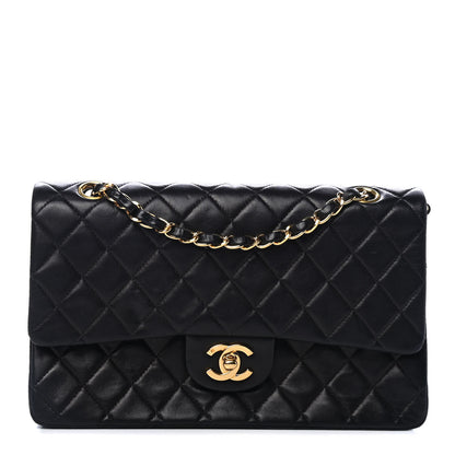 Chanel Lambskin Quilted Medium Double Flap Black 1 of 5