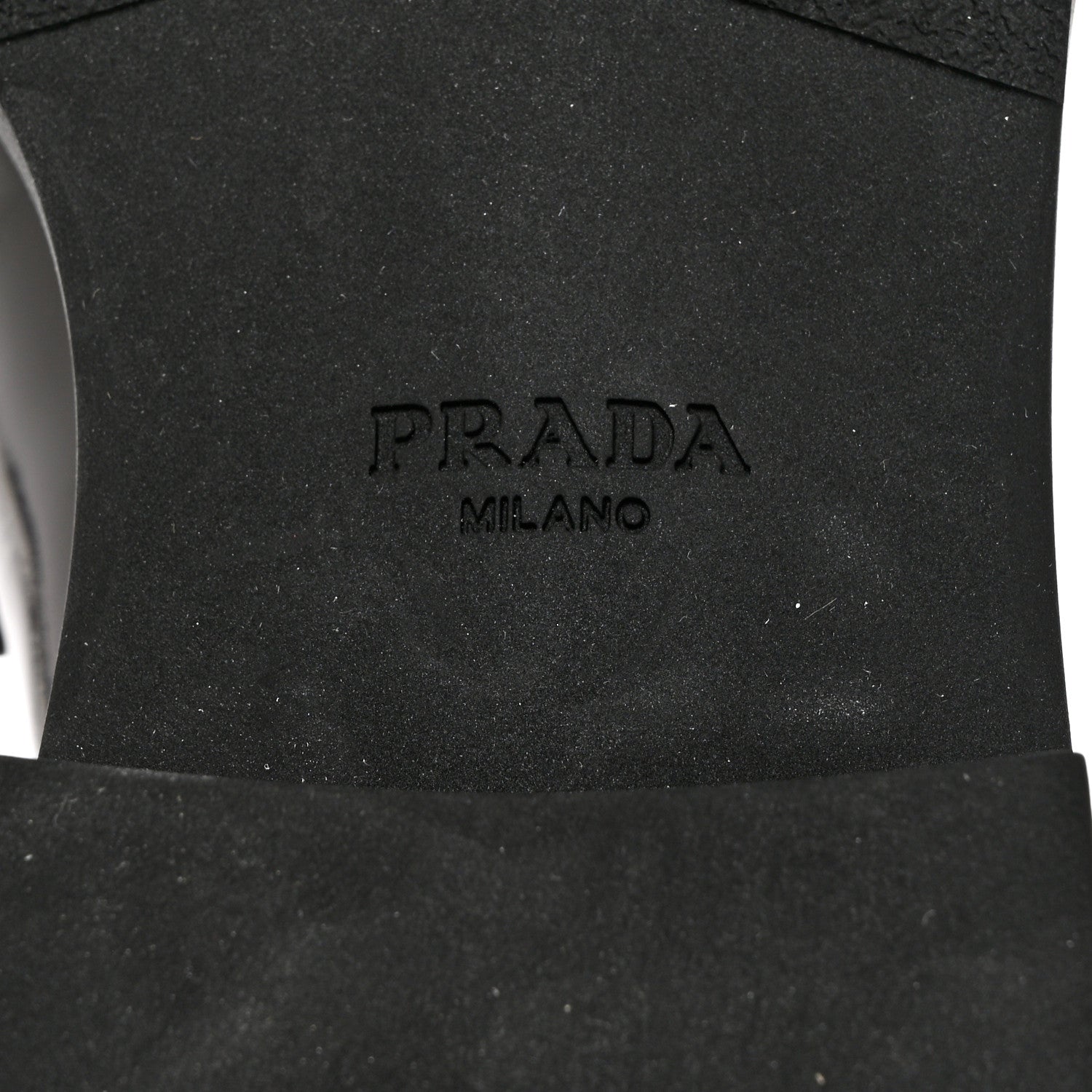 Prada Spazzolato Metal Triangle Logo 50mm Loafers 40.5 Bruciatio Fume 6 of 9