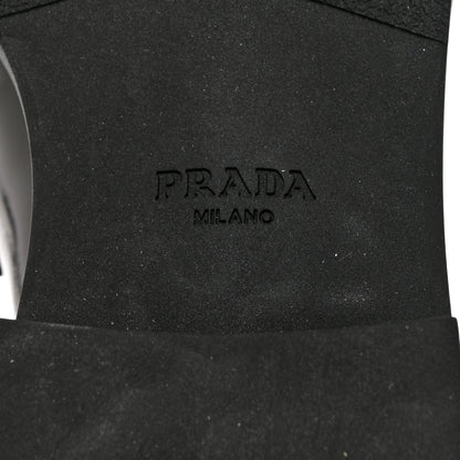 Prada Spazzolato Metal Triangle Logo 50mm Loafers 40.5 Bruciatio Fume 6 of 9