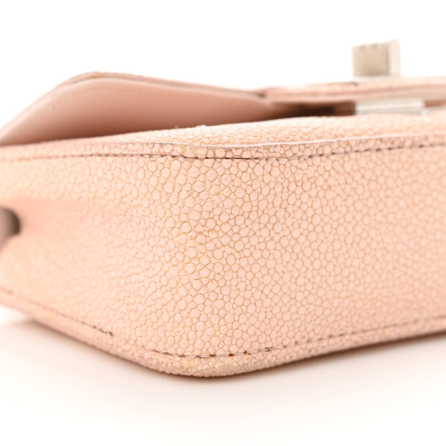 Galuchat Stingray Crystal Embellished 2.55 Reissue Mini Flap Light Pink