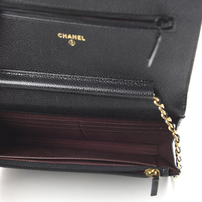 Chanel Caviar Quilted Wallet On Chain WOC Black 5 of 12
