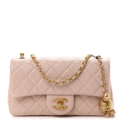 Chanel Lambskin Quilted Mini Rectangular Pearl Crush Flap Light Beige 1 of 9